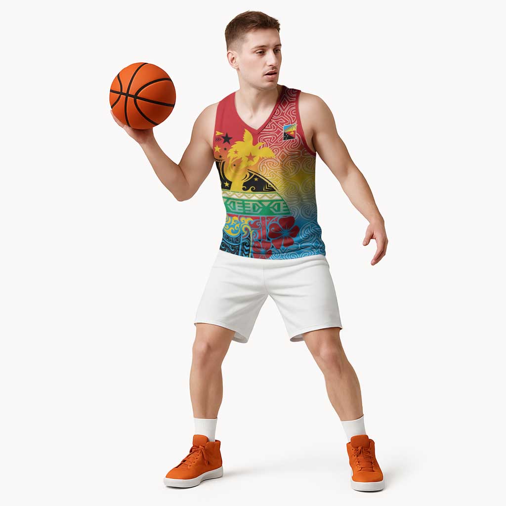 Personalised Torba PNG Day Basketball Jersey Oro Tapa Pattern LT9 - Polynesian Pride
