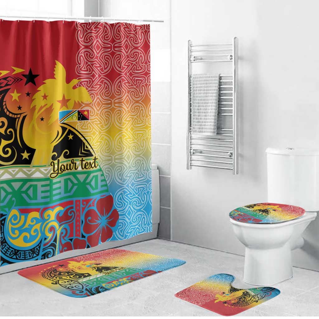 Personalised Torba PNG Day Bathroom Set Oro Tapa Pattern LT9 Bathroom Set (4 pcs) Green - Polynesian Pride