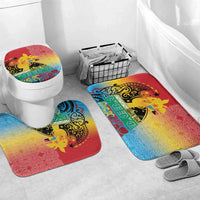 Personalised Torba PNG Day Bathroom Set Oro Tapa Pattern LT9 Mat Set Only (3 pcs) One Size Green - Polynesian Pride