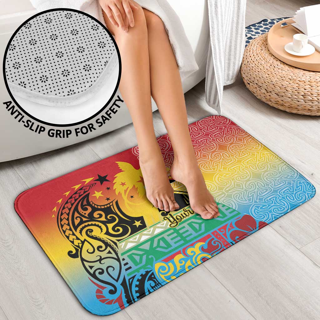 Personalised Torba PNG Day Bathroom Set Oro Tapa Pattern LT9 - Polynesian Pride