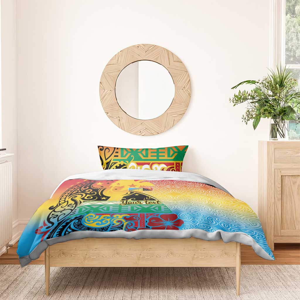 Personalised Torba PNG Day Bedding Set Oro Tapa Pattern LT9 - Polynesian Pride