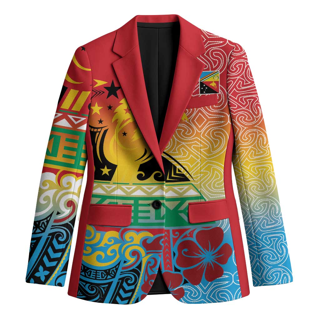 Personalised Torba PNG Day Blazer Oro Tapa Pattern LT9 Unisex Green - Polynesian Pride
