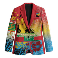 Personalised Torba PNG Day Blazer Oro Tapa Pattern LT9 Unisex Green - Polynesian Pride