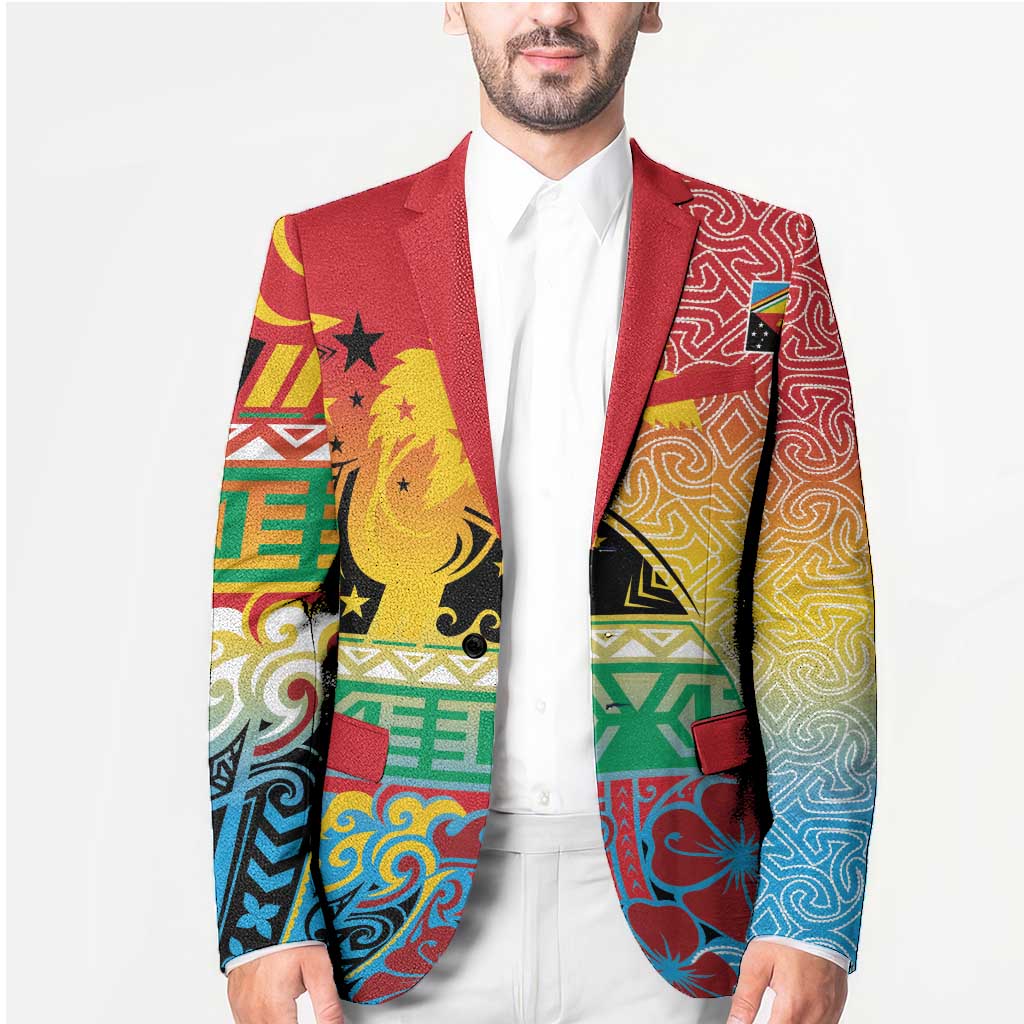 Personalised Torba PNG Day Blazer Oro Tapa Pattern LT9 - Polynesian Pride