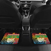 Personalised Torba PNG Day Car Mats Oro Tapa Pattern LT9 Set 2pcs - Back Green - Polynesian Pride