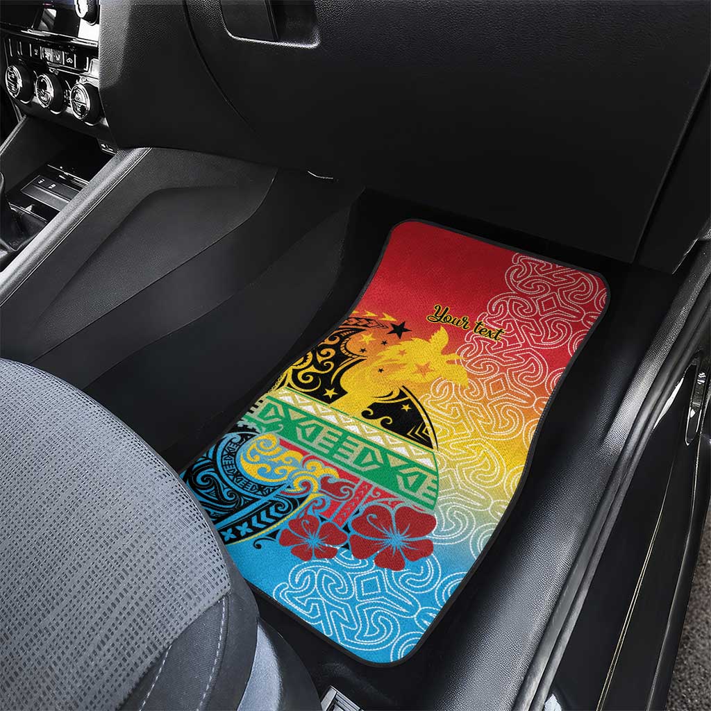 Personalised Torba PNG Day Car Mats Oro Tapa Pattern LT9 - Polynesian Pride