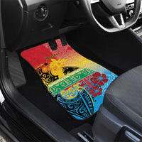 Personalised Torba PNG Day Car Mats Oro Tapa Pattern LT9 - Polynesian Pride