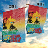 Personalised Torba PNG Day Garden Flag Oro Tapa Pattern LT9 - Polynesian Pride