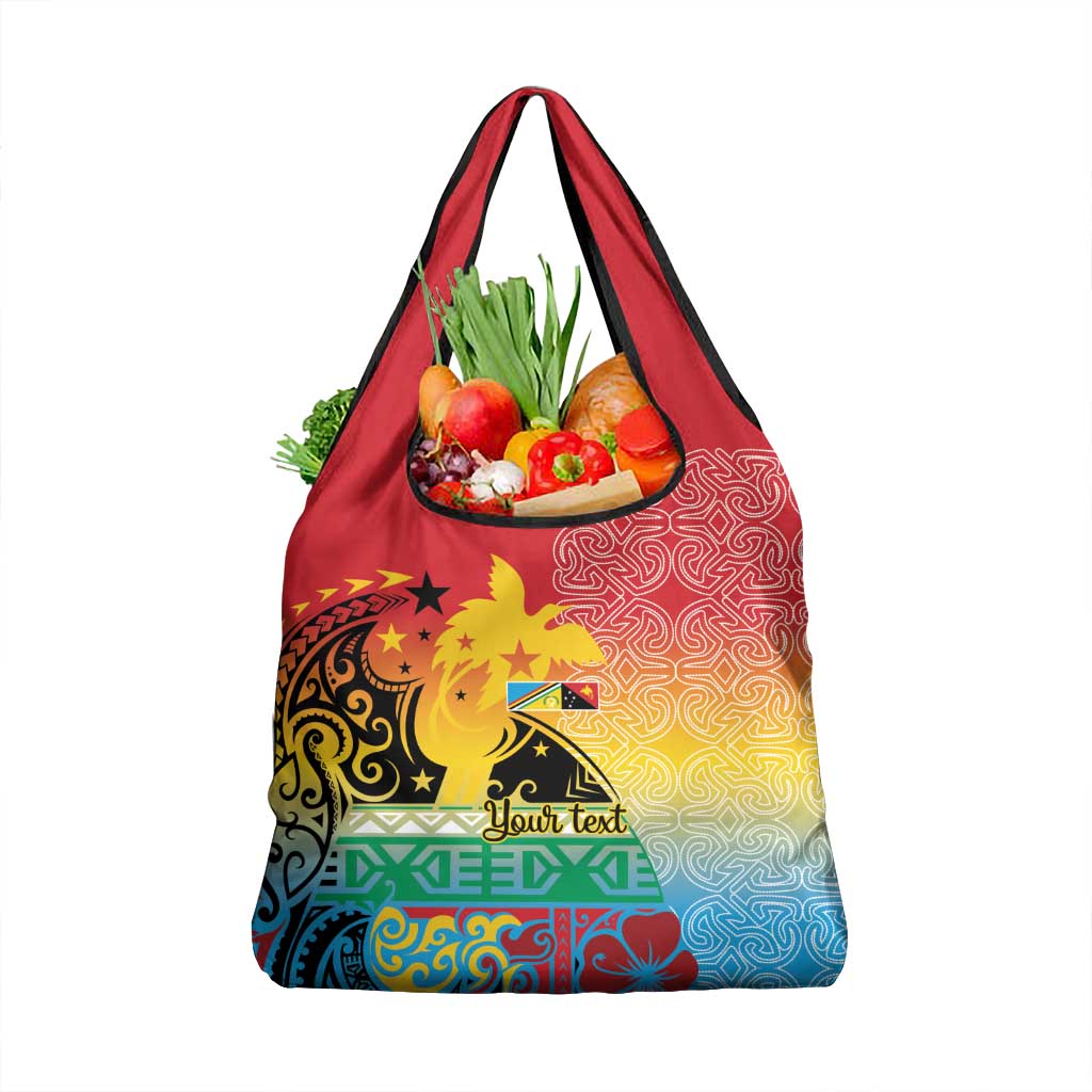 Personalised Torba PNG Day Grocery Bag Oro Tapa Pattern LT9 1-pack One Size Green - Polynesian Pride