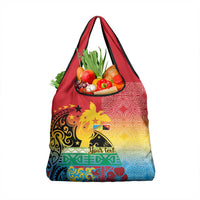 Personalised Torba PNG Day Grocery Bag Oro Tapa Pattern LT9 1-pack One Size Green - Polynesian Pride