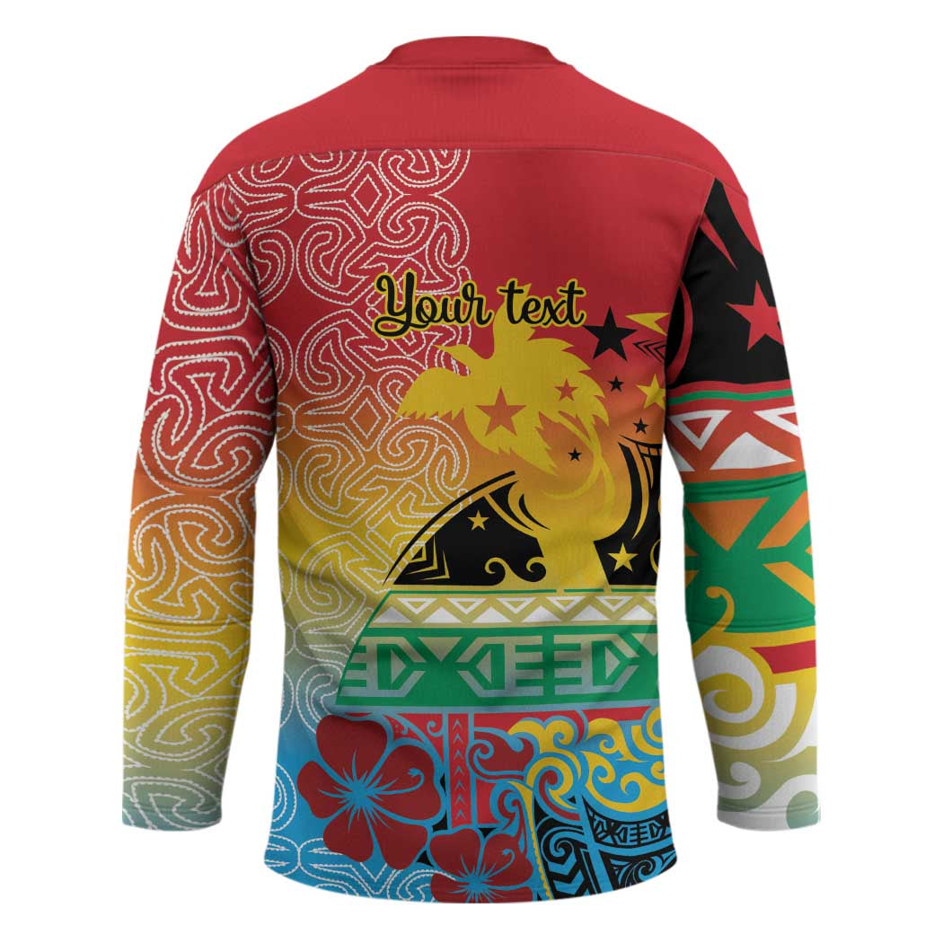 Personalised Torba PNG Day Hockey Jersey Oro Tapa Pattern LT9 - Polynesian Pride