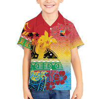 Personalised Torba PNG Day Kid Hawaiian Shirt Oro Tapa Pattern LT9 Kid Green - Polynesian Pride