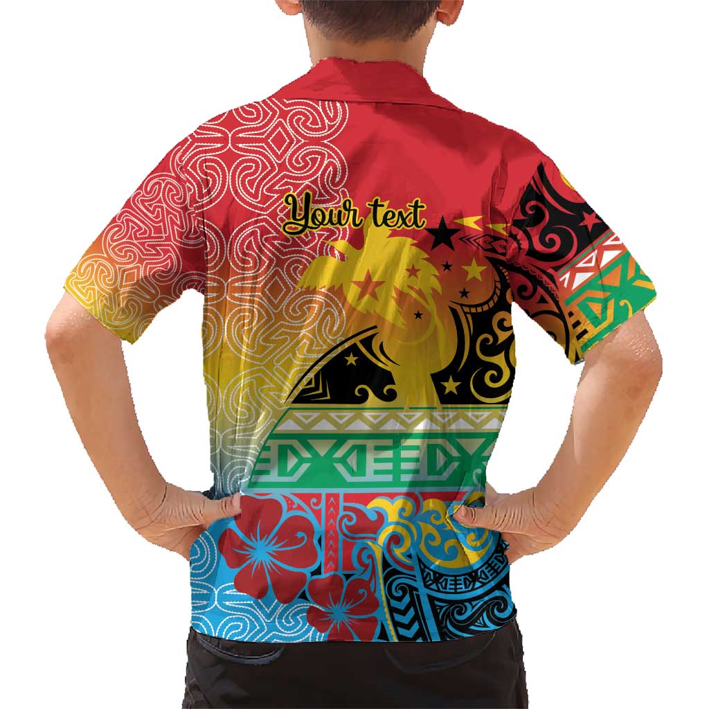 Personalised Torba PNG Day Kid Hawaiian Shirt Oro Tapa Pattern LT9 - Polynesian Pride