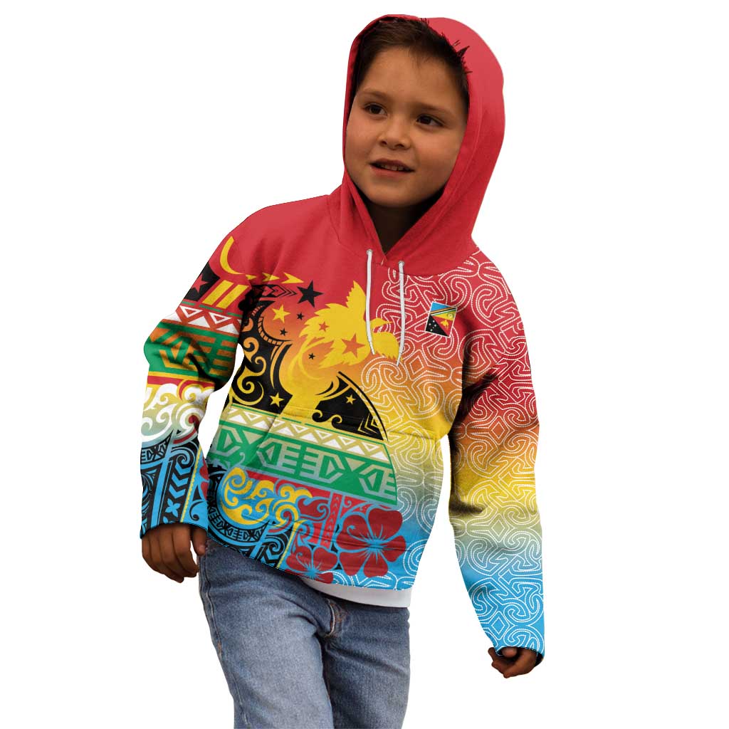 Personalised Torba PNG Day Kid Hoodie Oro Tapa Pattern LT9 - Polynesian Pride