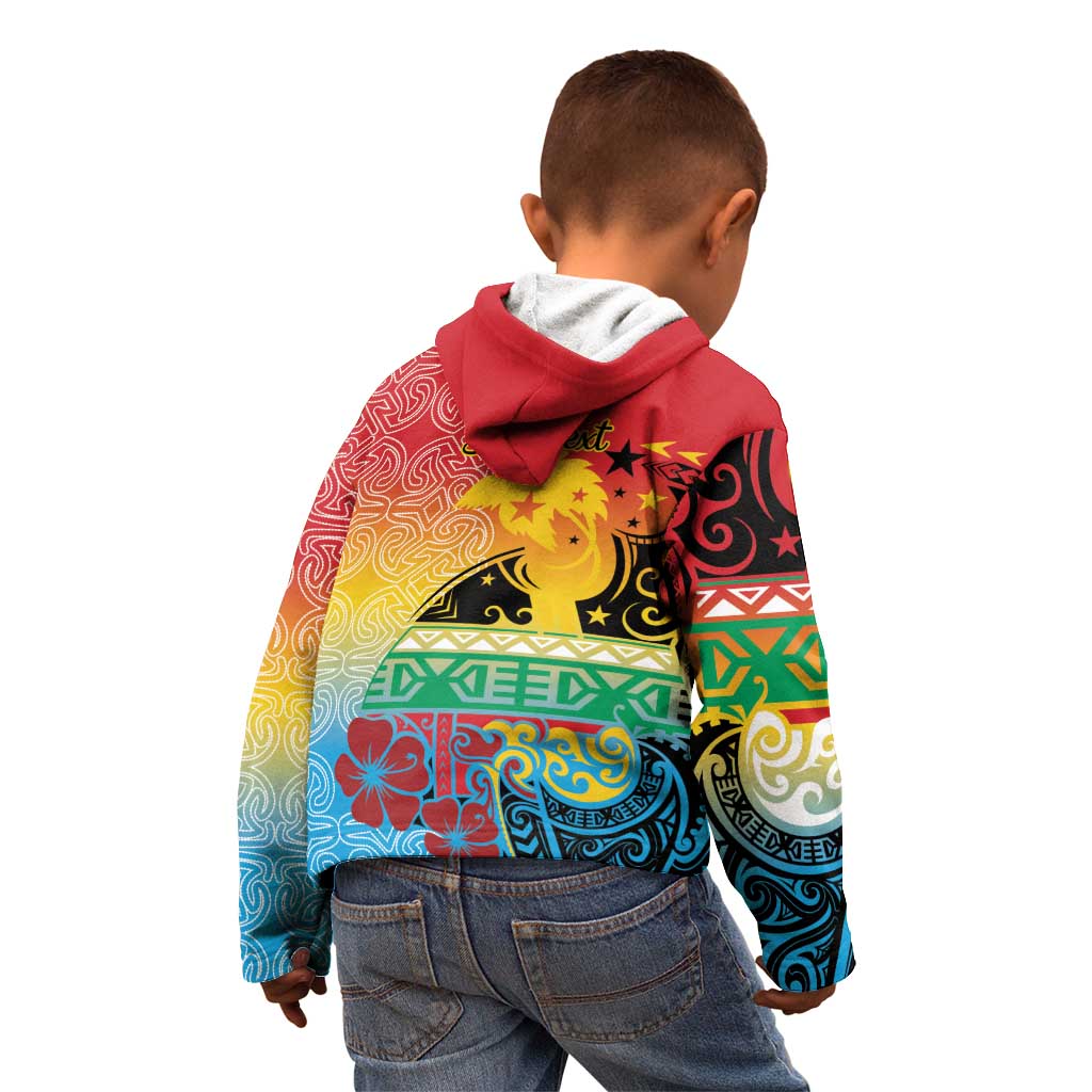Personalised Torba PNG Day Kid Hoodie Oro Tapa Pattern LT9 - Polynesian Pride