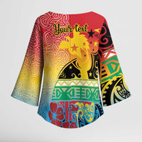 Personalised Torba PNG Day Kimono Sleeve Blouse Oro Tapa Pattern LT9 - Polynesian Pride