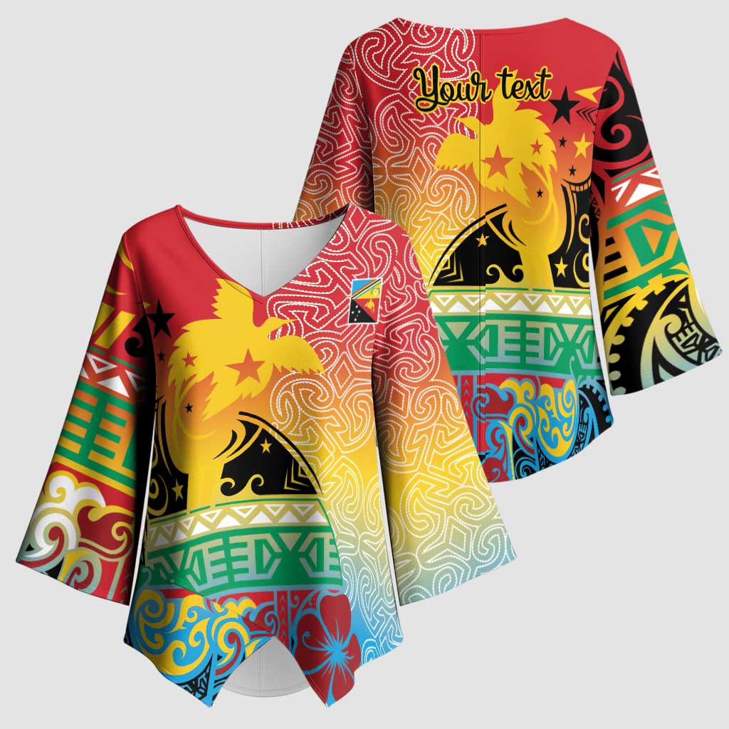 Personalised Torba PNG Day Kimono Sleeve Blouse Oro Tapa Pattern LT9 - Polynesian Pride
