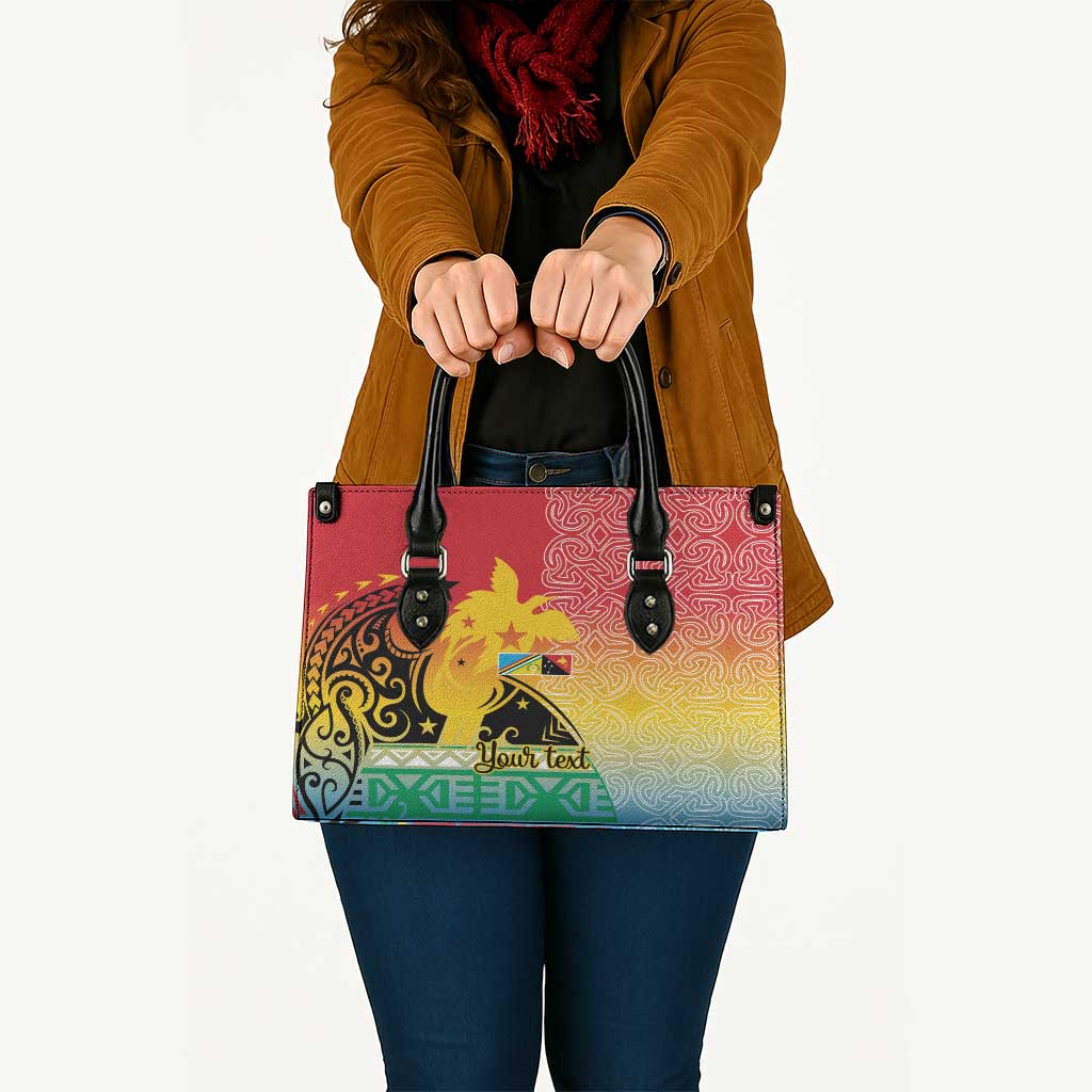 Personalised Torba PNG Day Leather Bag Oro Tapa Pattern LT9 - Polynesian Pride
