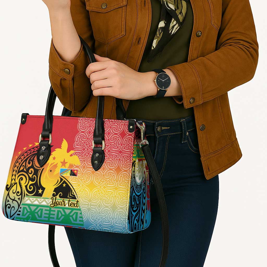 Personalised Torba PNG Day Leather Bag Oro Tapa Pattern LT9 - Polynesian Pride