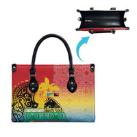 Personalised Torba PNG Day Leather Bag Oro Tapa Pattern LT9 - Polynesian Pride