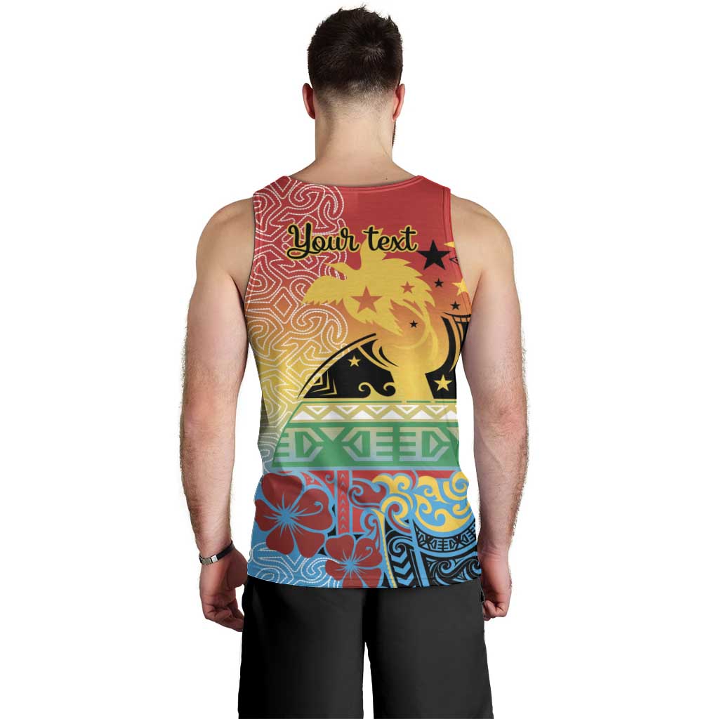 Personalised Torba PNG Day Men Tank Top Oro Tapa Pattern LT9 - Polynesian Pride