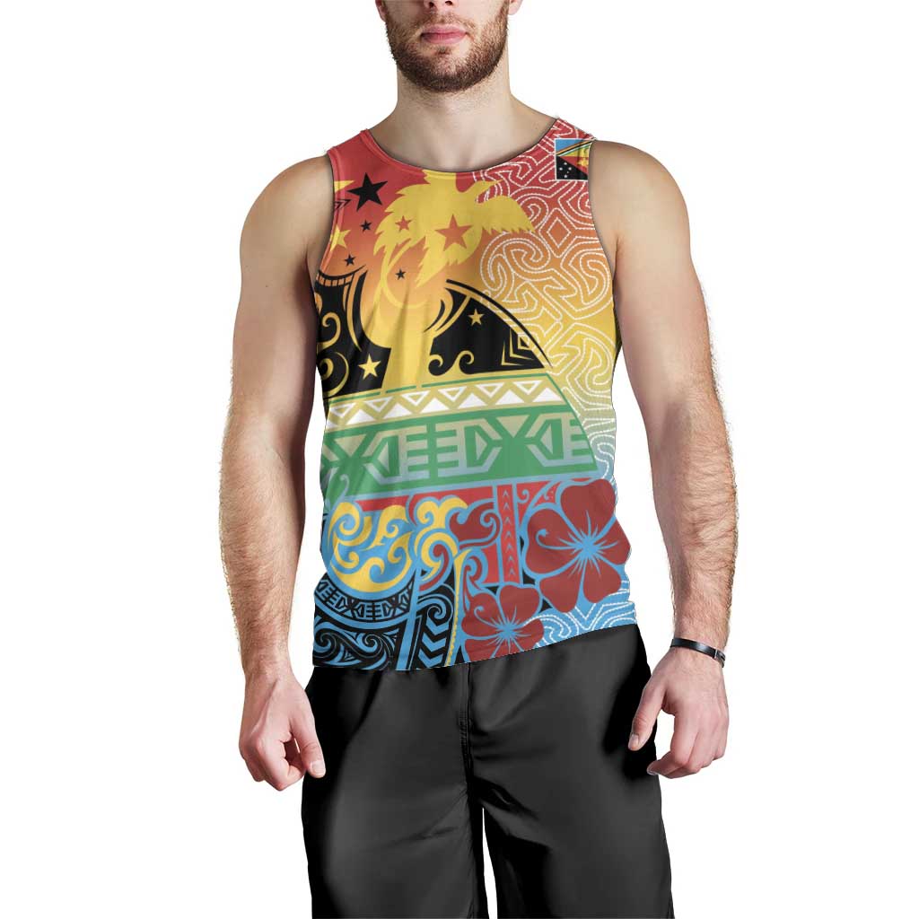 Personalised Torba PNG Day Men Tank Top Oro Tapa Pattern LT9 - Polynesian Pride