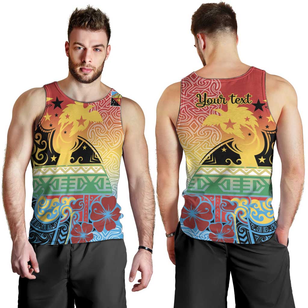 Personalised Torba PNG Day Men Tank Top Oro Tapa Pattern LT9 - Polynesian Pride