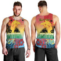 Personalised Torba PNG Day Men Tank Top Oro Tapa Pattern LT9 - Polynesian Pride