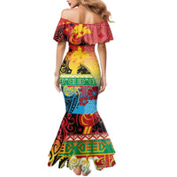 Personalised Torba PNG Day Mermaid Dress Oro Tapa Pattern LT9 - Polynesian Pride