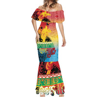 Personalised Torba PNG Day Mermaid Dress Oro Tapa Pattern LT9 - Polynesian Pride