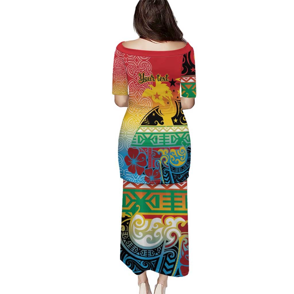 Personalised Torba PNG Day Puletasi Oro Tapa Pattern LT9 - Polynesian Pride