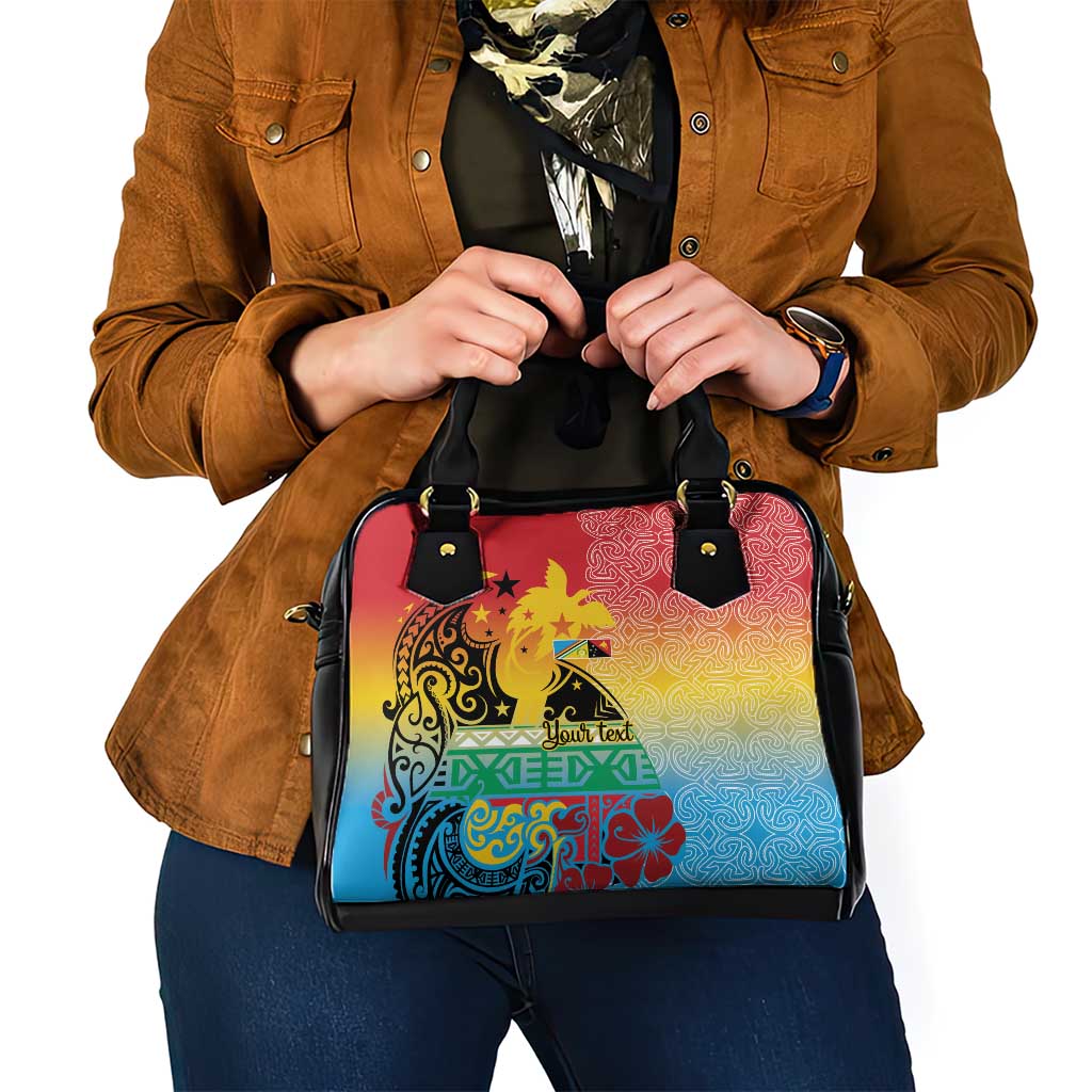 Personalised Torba PNG Day Shoulder Handbag Oro Tapa Pattern LT9 - Polynesian Pride
