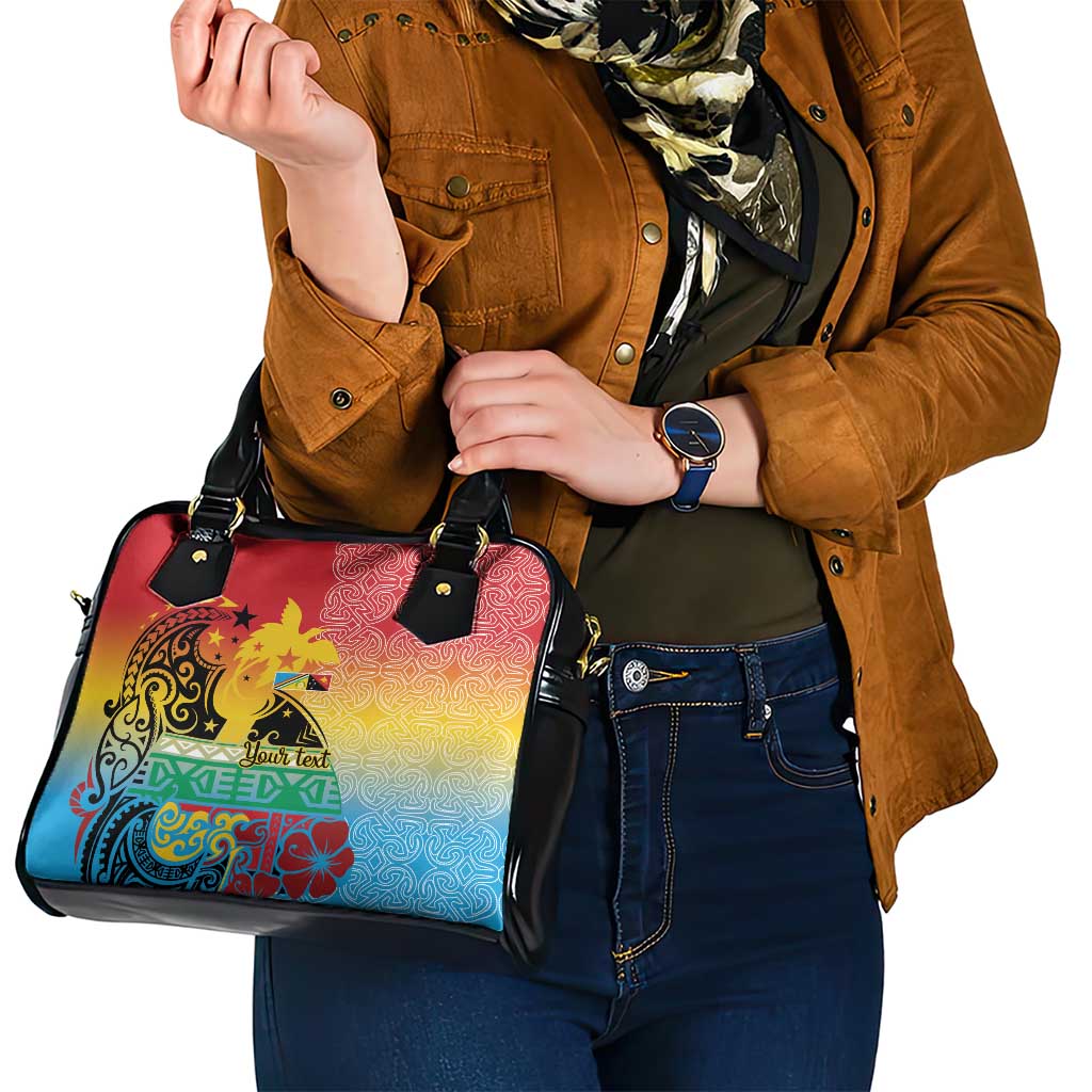 Personalised Torba PNG Day Shoulder Handbag Oro Tapa Pattern LT9 - Polynesian Pride