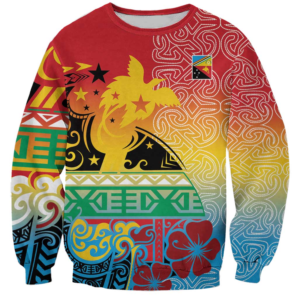 Personalised Torba PNG Day Sweatshirt Oro Tapa Pattern LT9 Unisex Green - Polynesian Pride