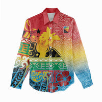 Personalised Torba PNG Day Women Casual Shirt Oro Tapa Pattern LT9 - Polynesian Pride