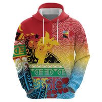 Personalised Torba PNG Day Zip Hoodie Oro Tapa Pattern LT9 - Polynesian Pride