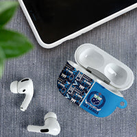 Samoan Warrior Island Heritage AirPods Case Ocean Island Geometry Blue Style LT9 - Polynesian Pride