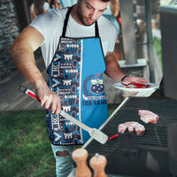 Samoan Warrior Island Heritage Apron Ocean Island Geometry Blue Style LT9 - Polynesian Pride