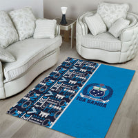 Samoan Warrior Island Heritage Area Rug Ocean Island Geometry Blue Style LT9 - Polynesian Pride