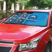 Samoan Warrior Island Heritage Auto Sun Shade Ocean Island Geometry Blue Style LT9 - Polynesian Pride