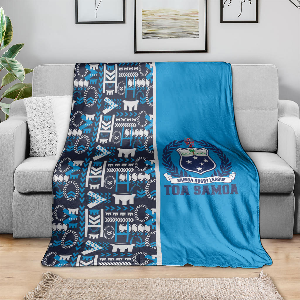 Samoan Warrior Island Heritage Blanket Ocean Island Geometry Blue Style LT9 - Polynesian Pride