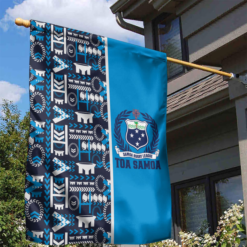 Samoan Warrior Island Heritage Garden Flag Ocean Island Geometry Blue Style LT9 - Polynesian Pride