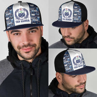 Samoan Warrior Island Heritage Mesh Trucker Cap Ocean Island Geometry Blue Style LT9 - Polynesian Pride