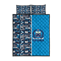 Samoan Warrior Island Heritage Quilt Bed Set Ocean Island Geometry Blue Style LT9 - Polynesian Pride