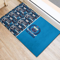 Samoan Warrior Island Heritage Rubber Doormat Ocean Island Geometry Blue Style LT9 - Polynesian Pride