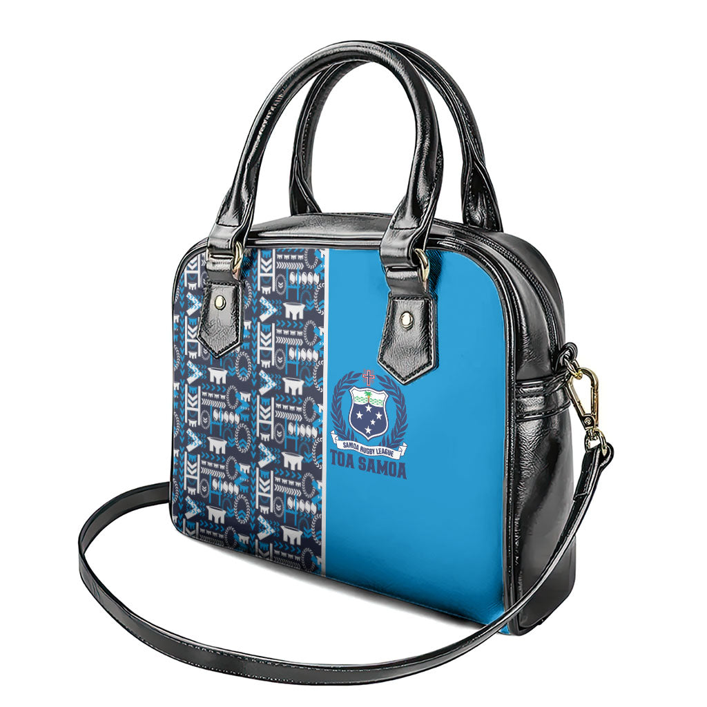 Samoan Warrior Island Heritage Shoulder Handbag Ocean Island Geometry Blue Style LT9 - Polynesian Pride