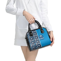 Samoan Warrior Island Heritage Shoulder Handbag Ocean Island Geometry Blue Style LT9 - Polynesian Pride