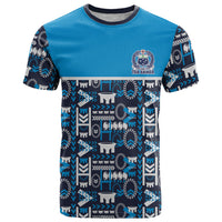 Samoan Warrior Island Heritage T Shirt Ocean Island Geometry Blue Style LT9 Blue - Polynesian Pride
