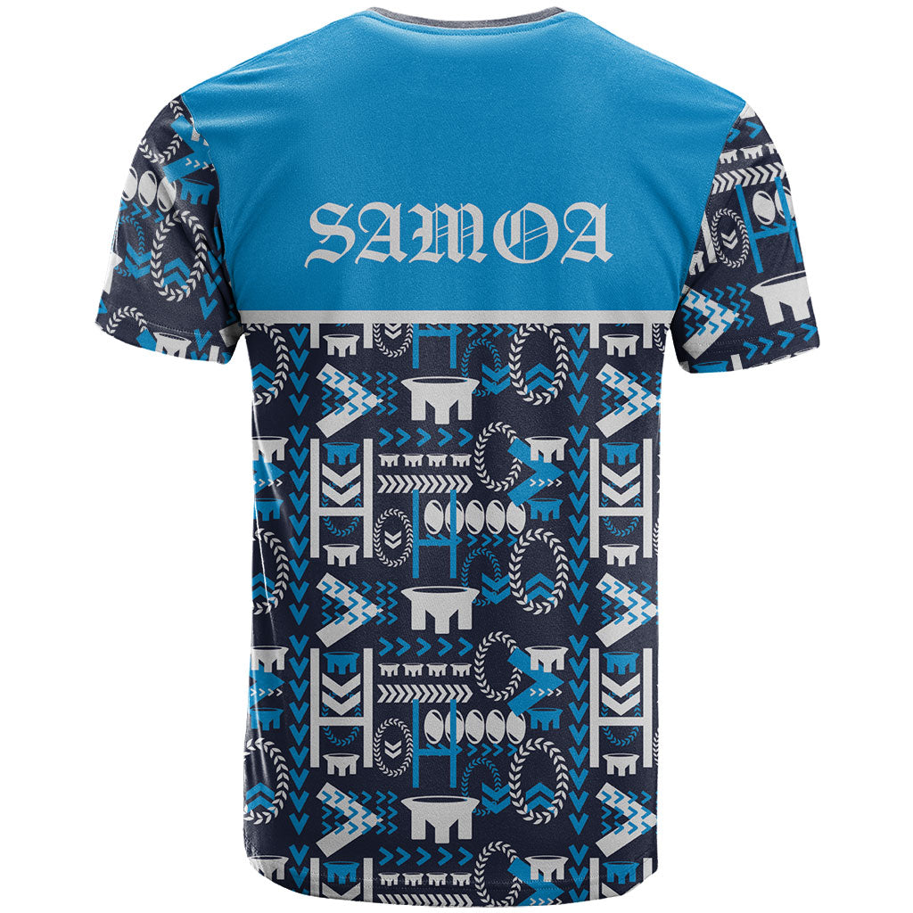 Samoan Warrior Island Heritage T Shirt Ocean Island Geometry Blue Style LT9 - Polynesian Pride
