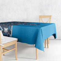 Samoan Warrior Island Heritage Tablecloth Ocean Island Geometry Blue Style LT9 - Polynesian Pride